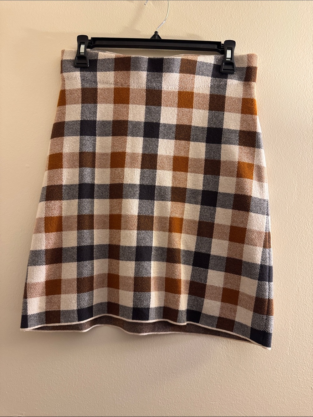 LOFT OUTLET Knit Plaid Skirt